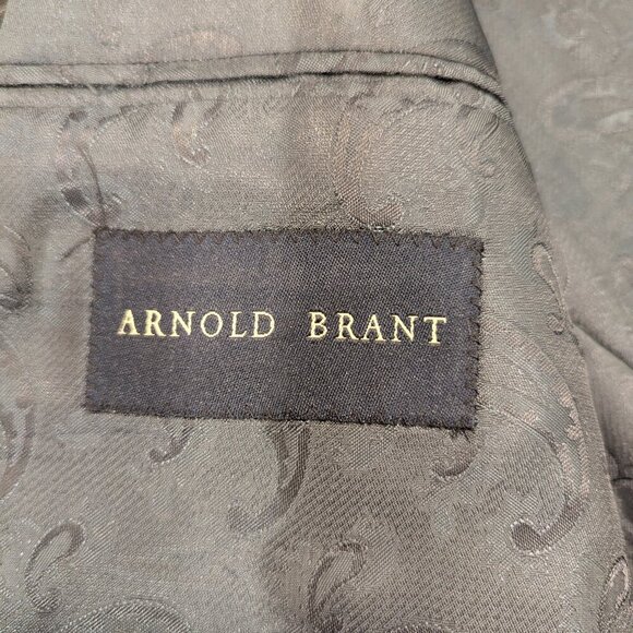 ARNOLD BRANT Blk Gray Blazer Blue Stripe 42L-T Bamboo Very Soft Academia Preppy - Picture 8 of 11